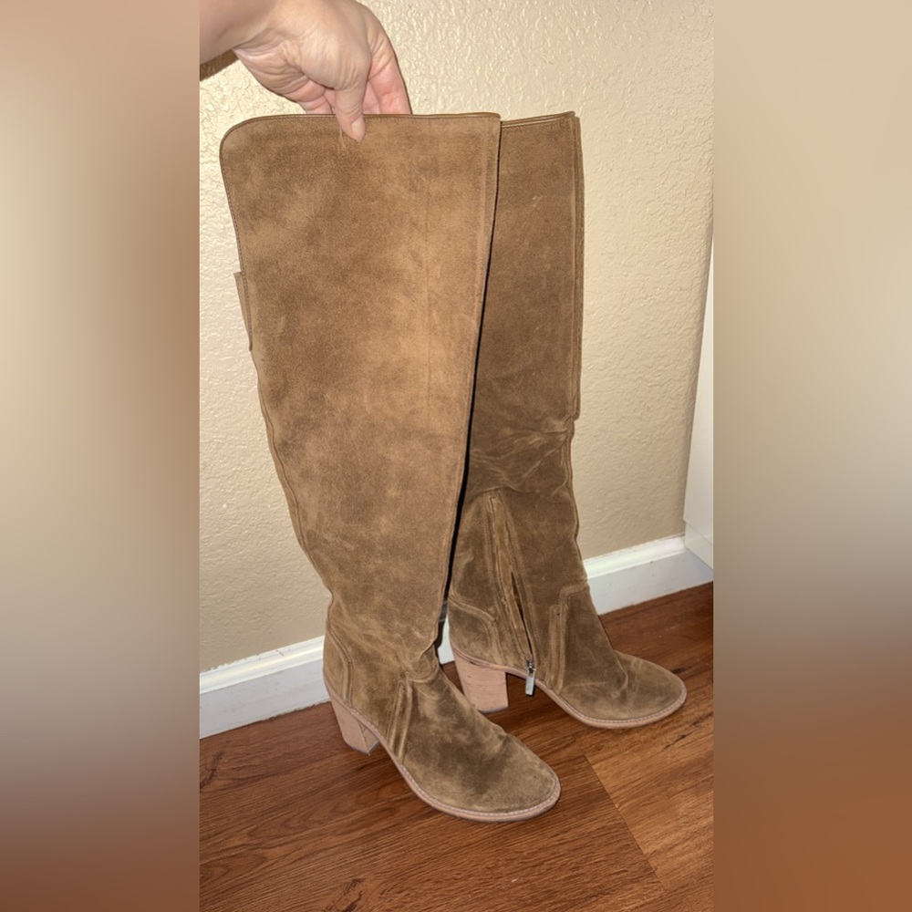 Vince Camuto Tan Over the Knee Boots